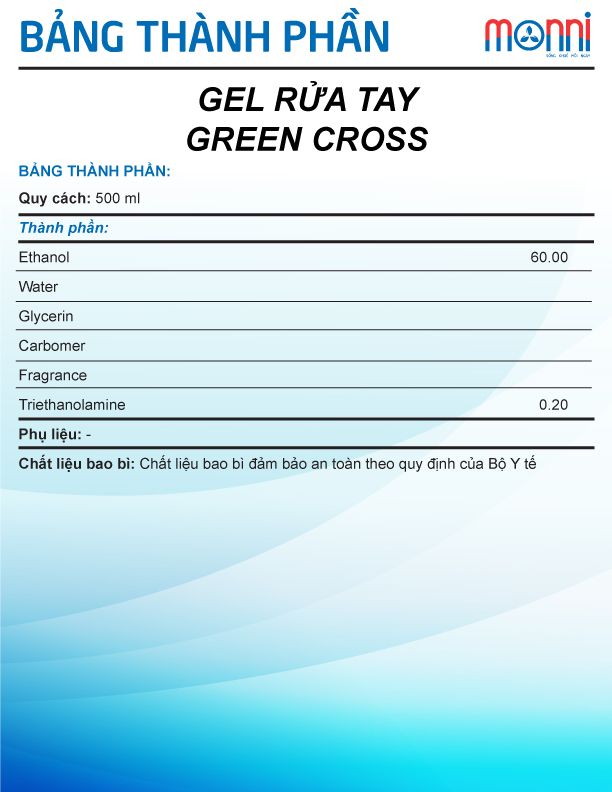 Gel Rua Tay Green Cross 500ml 1