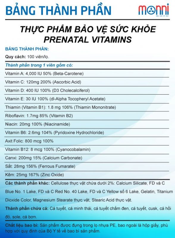 Puritan Pride Prenatal Vitamins 100v