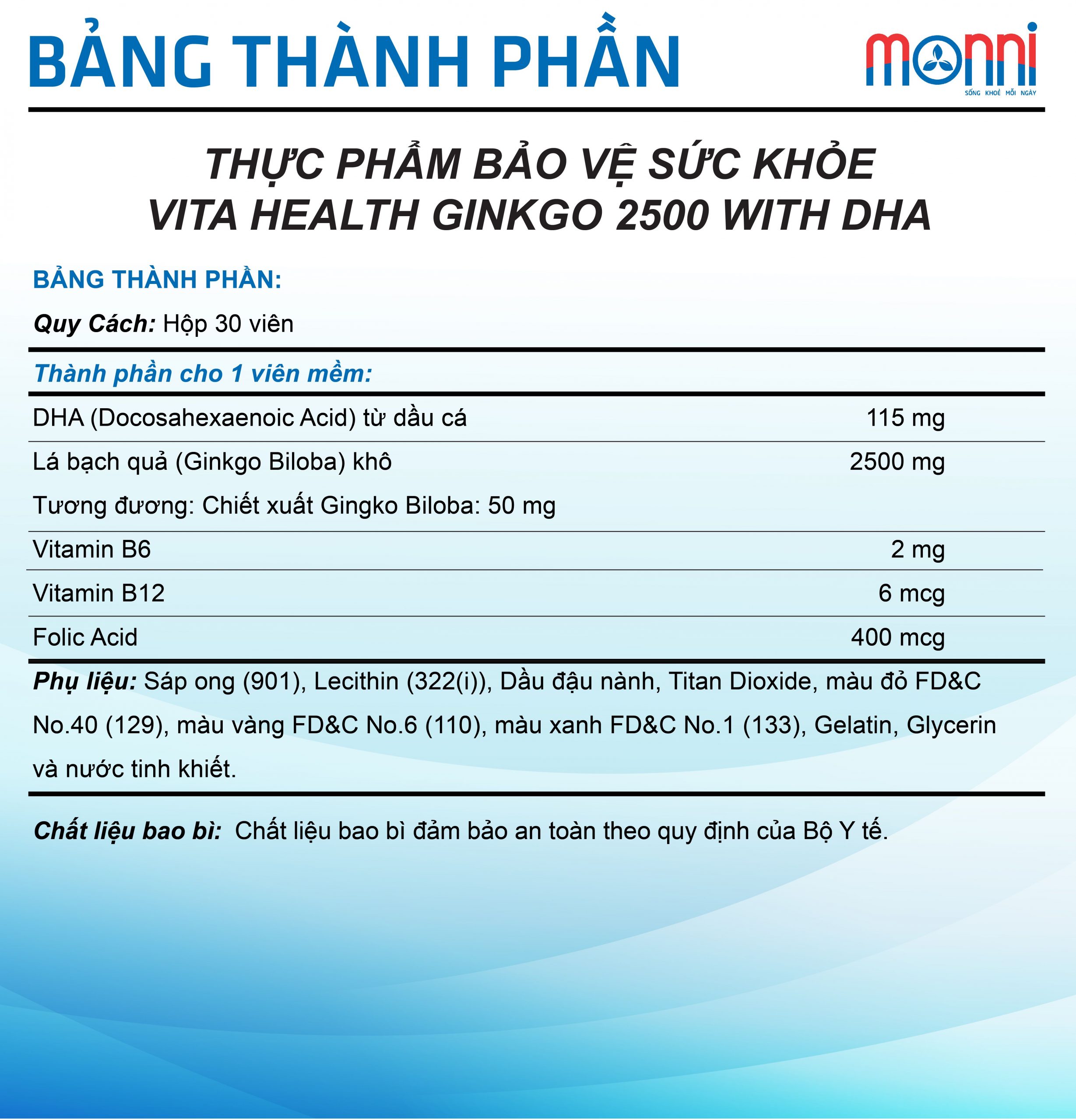 Vh Ginkgo 2500 With Dha Hop 30 Vien Btp